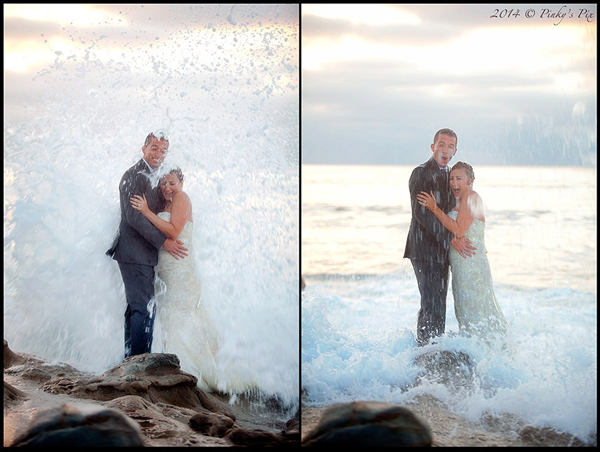 Wedding Photo's Take A Wet Turn